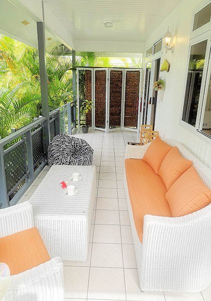 Bungalow Tiare in Moorea : Terrace